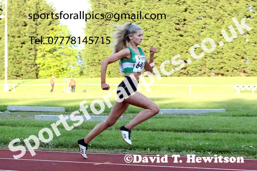 200 metres, 2021 North East Grand Prix No. 2, Monkton, Wednesday, May 19th. Photo: David T. Hewitson/Sports for All Pics